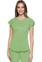 MC Layers Knit Lettuce-Edged Top in Amp Pink