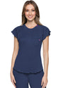 MC Layers Knit Lettuce-Edged Top in Amp Pink