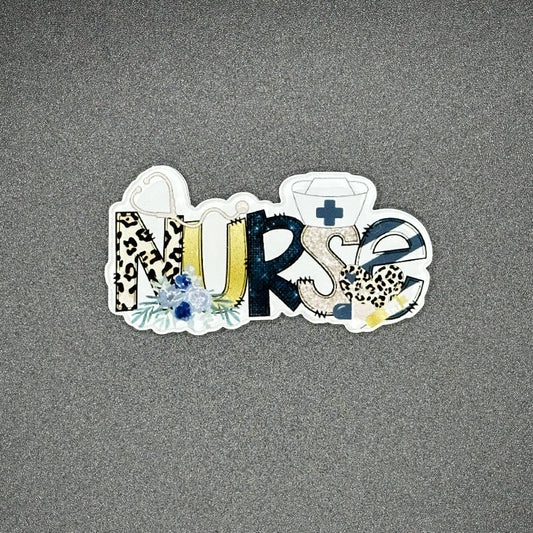 Floral Leopard Nurse Badge Reel