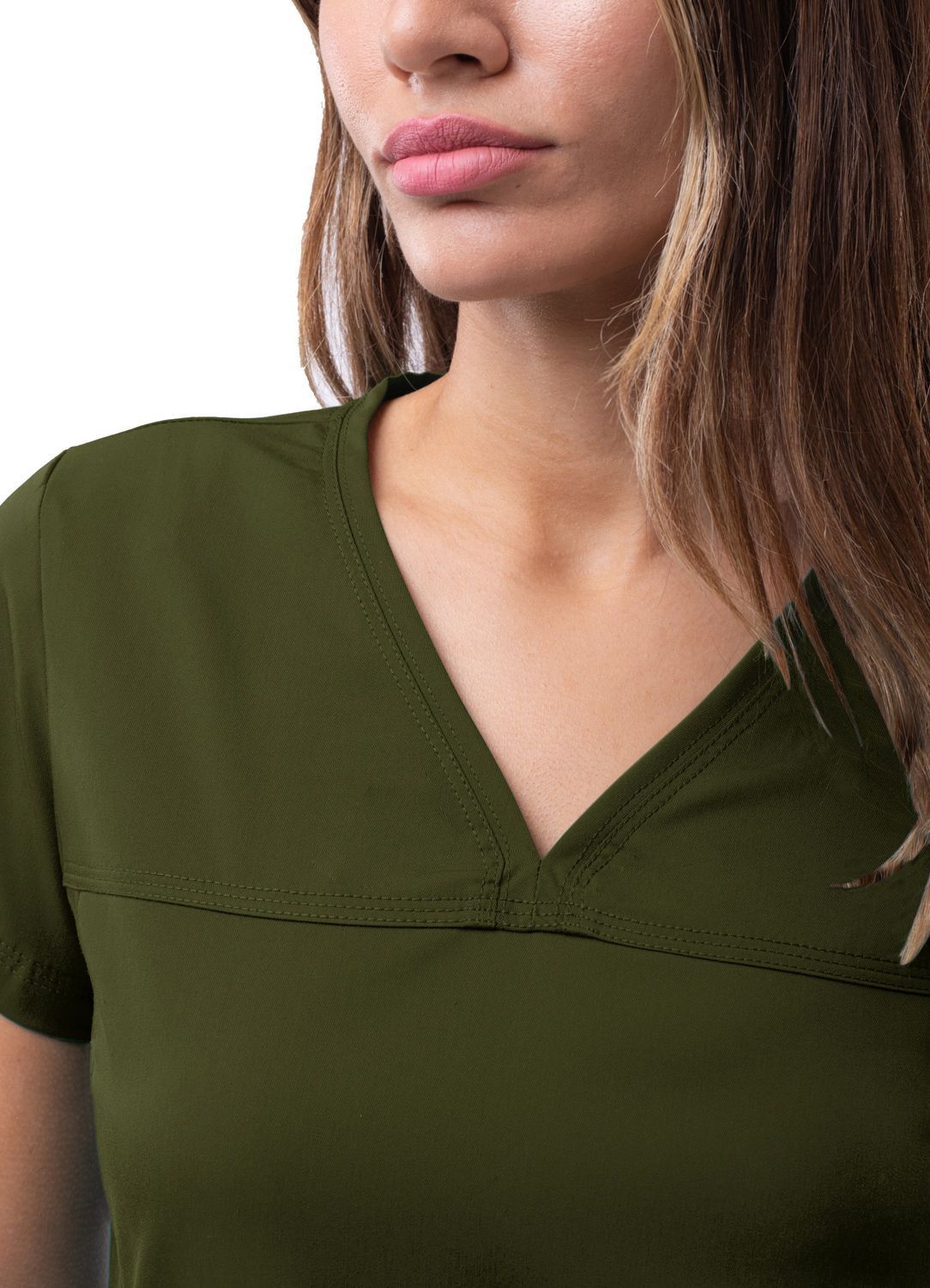 Blusa médica con escote en V y escote en forma de corazón para mujer de Adar, colección Pro, estilo: P4210