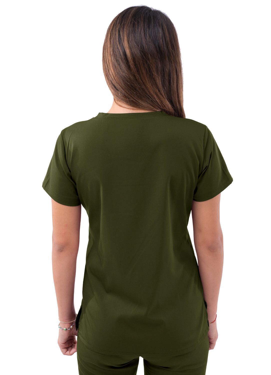 Blusa médica con escote en V y escote en forma de corazón para mujer de Adar, colección Pro, estilo: P4210