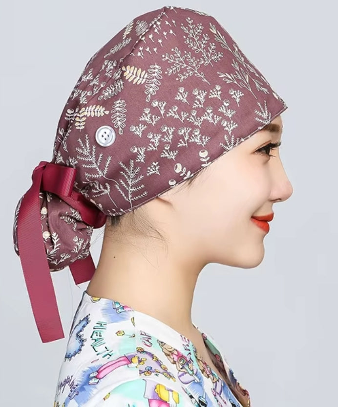 Stylish Button Scrub Caps – Comfort Meets Function