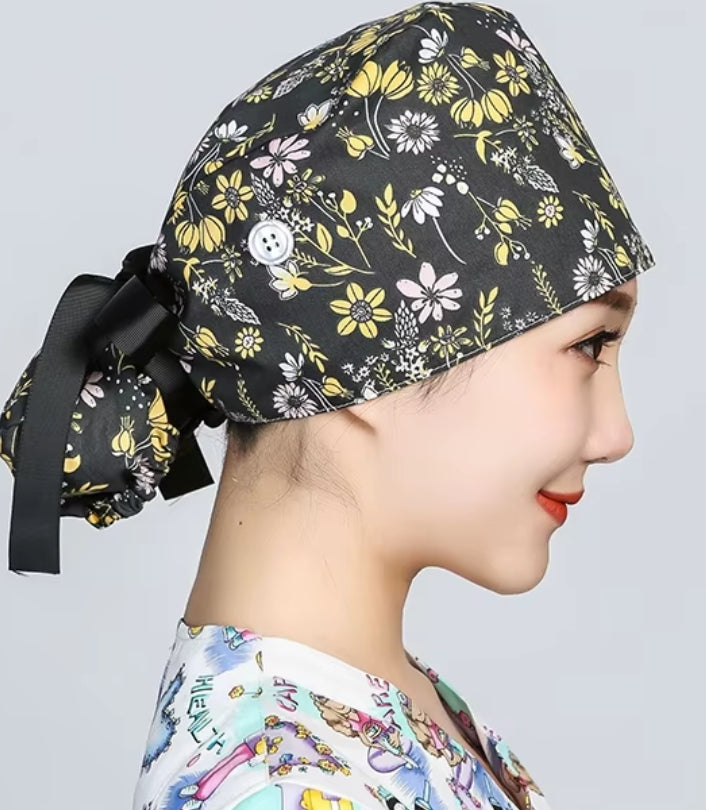 Stylish Button Scrub Caps – Comfort Meets Function