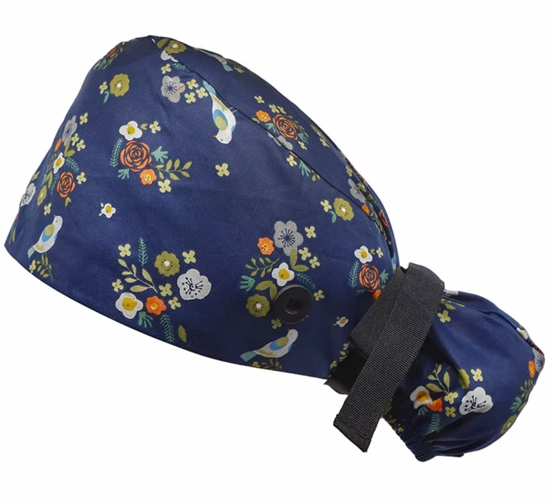 Stylish Button Scrub Caps – Comfort Meets Function